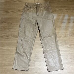 Abercrombie & Fitch Vegan Leather ‘90s Straight Ultra High Rise Pants